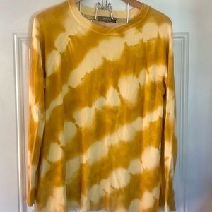 Revolves Marled Mustard Yellow Tye Dye woman Size L